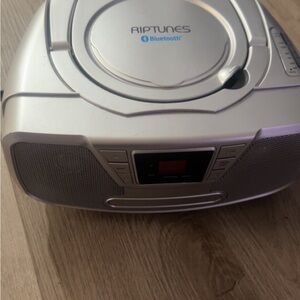 Silver Plug In CD Player with Bluetooth
